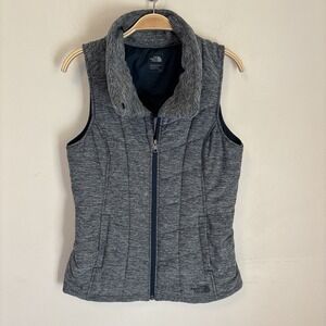 The North Face Women's Pseudio Vest Asphalt Grey Heather Puffer S‎ Outdoors